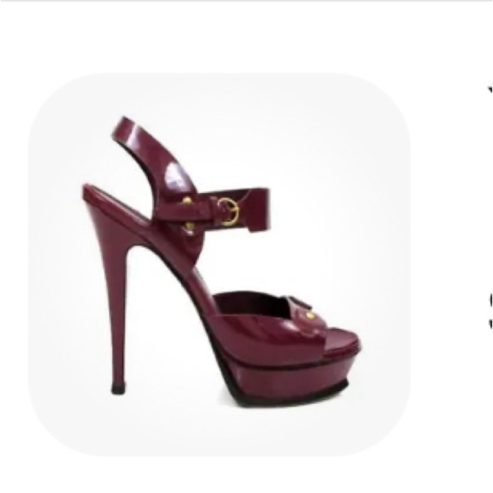 Pink YSL Yves Saint Laurent Platform Sandals 39.5 Tribute 9